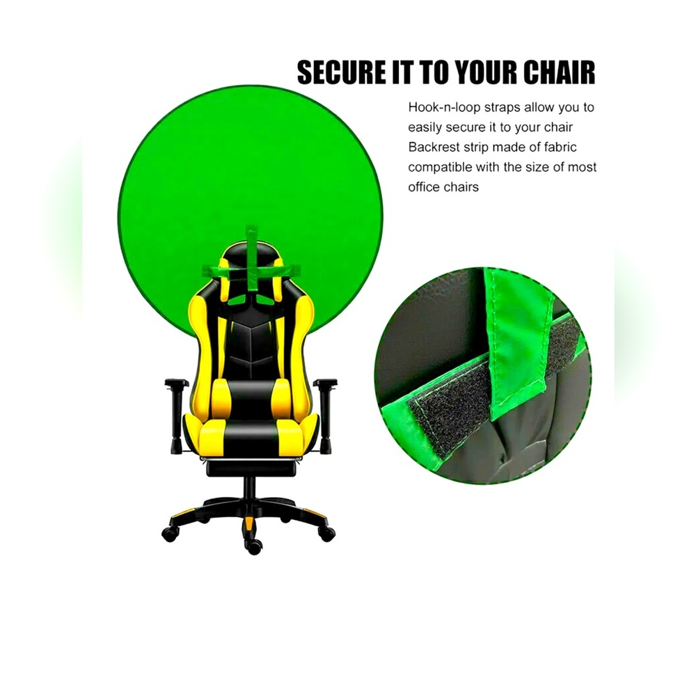 Titan Gaming Chair Green Screen for Streaming Circular 42.9" Diameter Folding